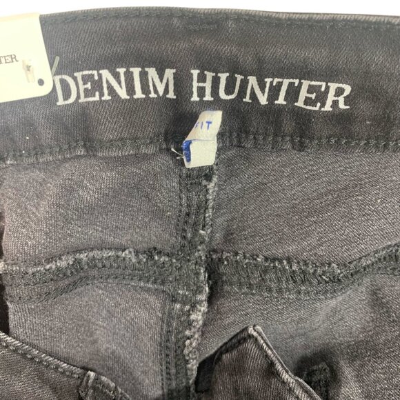 DENIM HUNTER distressed 5 pocket  black skinny jeans  size 29 - Picture 7 of 16